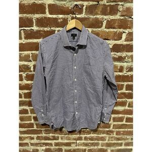 J. Crew Men’s Blue Checkered Long Sleeve Button Up Dress Shirt Size Medium